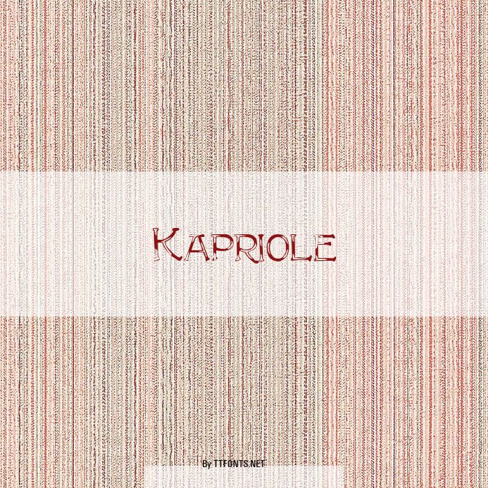 Kapriole example