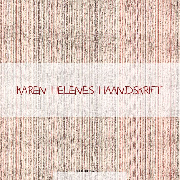 Karen Helenes haandskrift example
