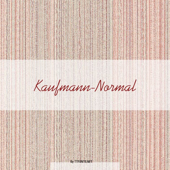 Kaufmann-Normal example
