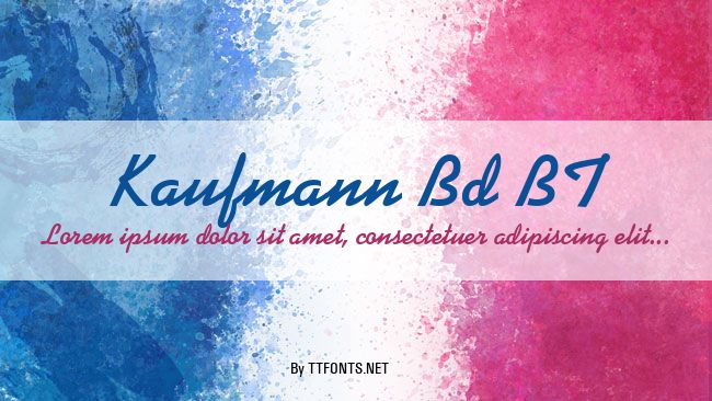 Kaufmann Bd BT example