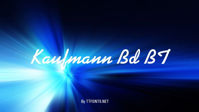Kaufmann Bd BT example