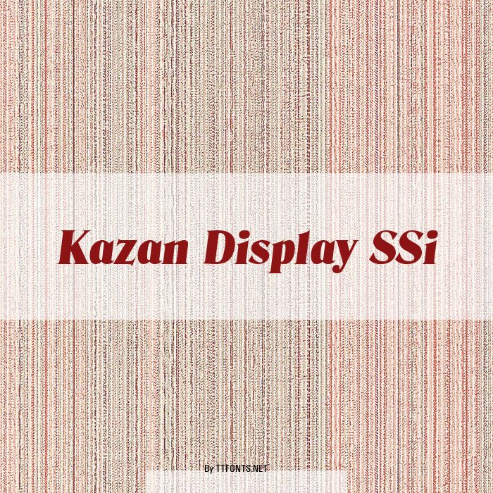 Kazan Display SSi example