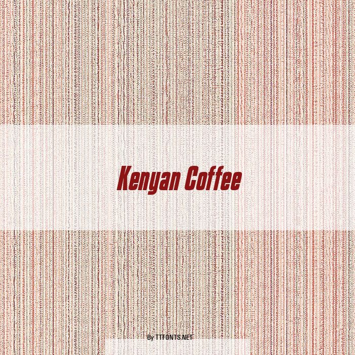 Kenyan Coffee example