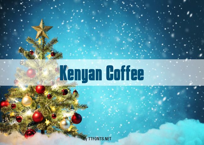 Kenyan Coffee example