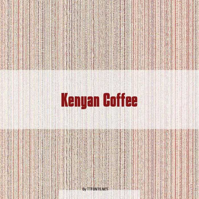 Kenyan Coffee example