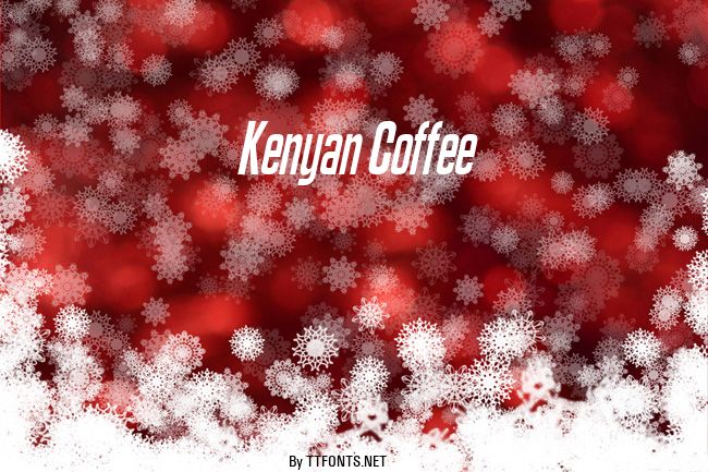 Kenyan Coffee example