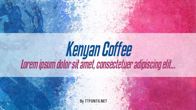 Kenyan Coffee example