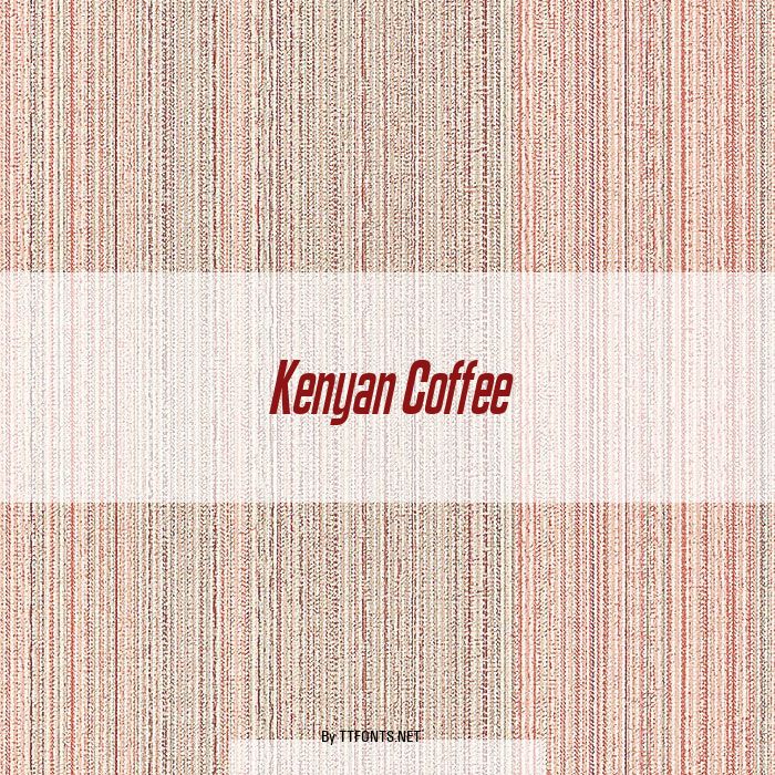 Kenyan Coffee example