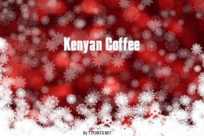 Kenyan Coffee example