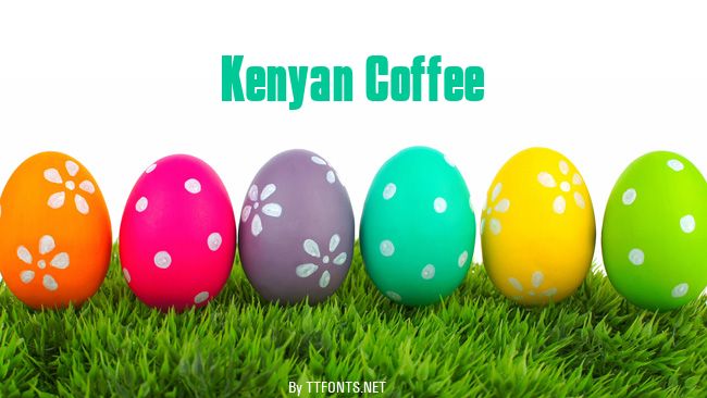 Kenyan Coffee example