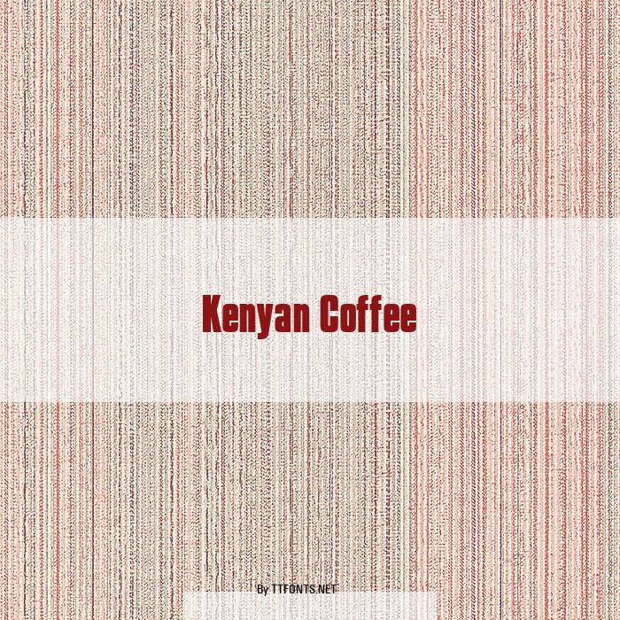 Kenyan Coffee example