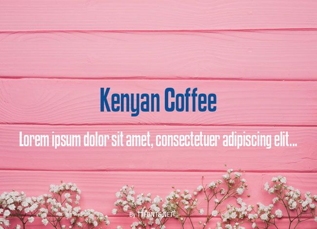 Kenyan Coffee example