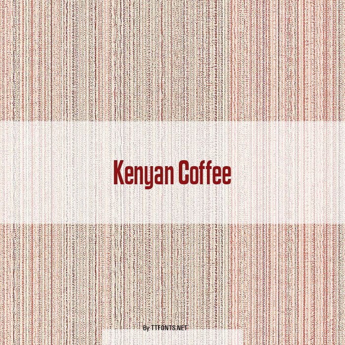 Kenyan Coffee example