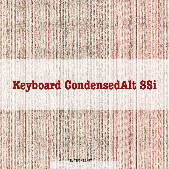 Keyboard CondensedAlt SSi example