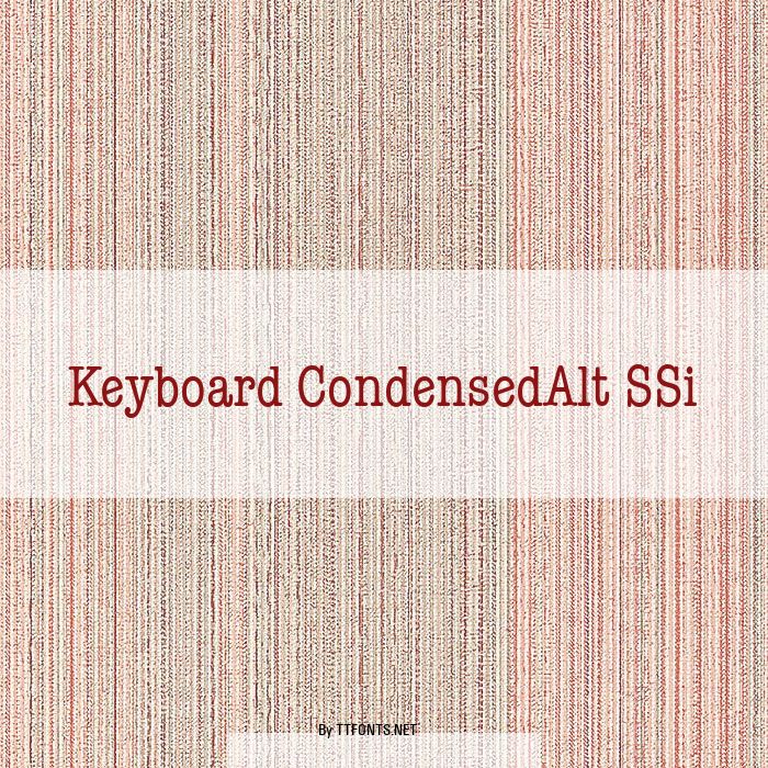 Keyboard CondensedAlt SSi example