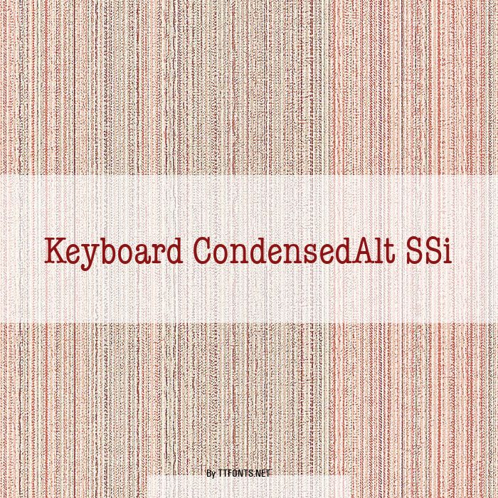 Keyboard CondensedAlt SSi example