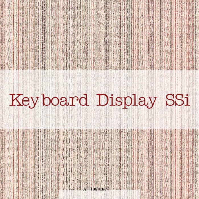 Keyboard Display SSi example