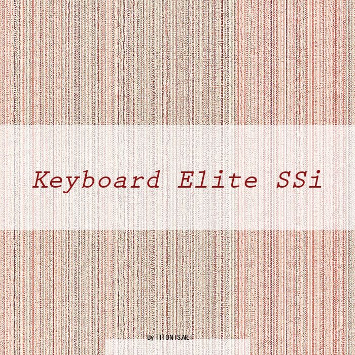 Keyboard Elite SSi example