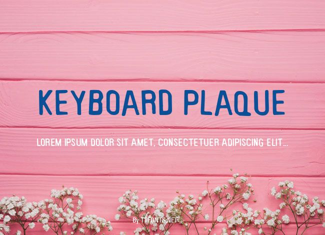 Keyboard Plaque example