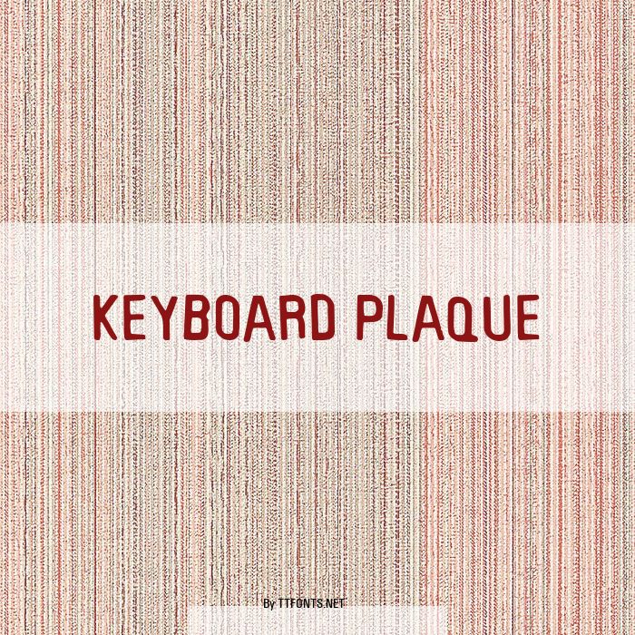 Keyboard Plaque example