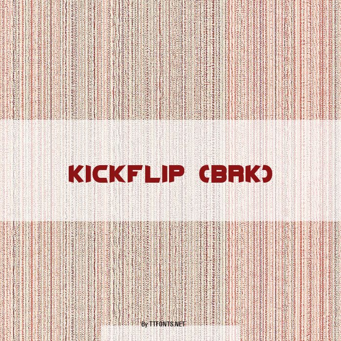 Kickflip (BRK) example