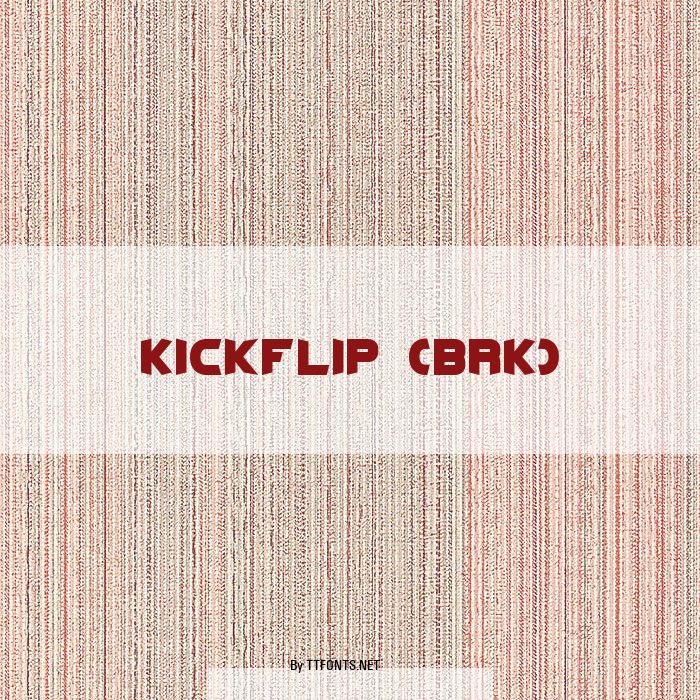 Kickflip (BRK) example