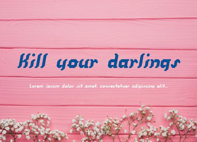 Kill your darlings example