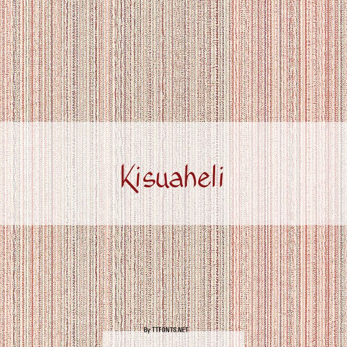 Kisuaheli example