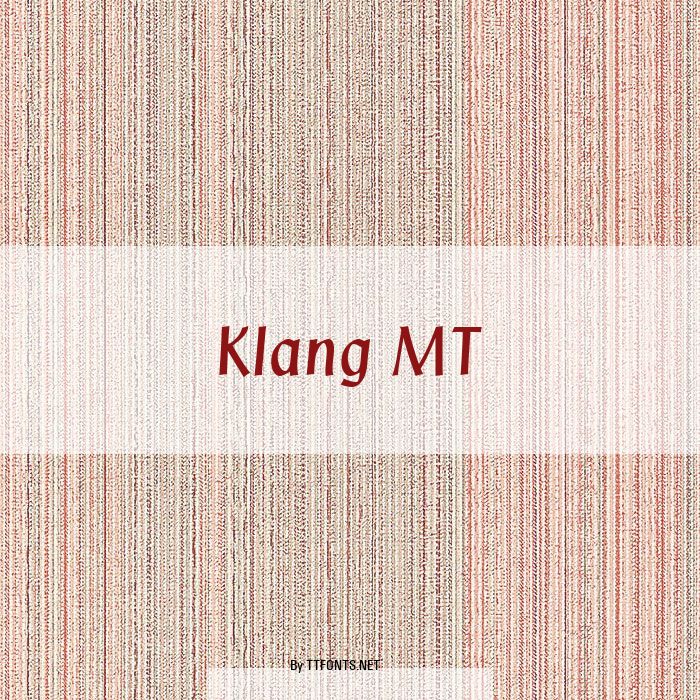 Klang MT example