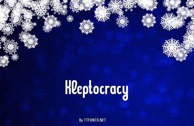 Kleptocracy example