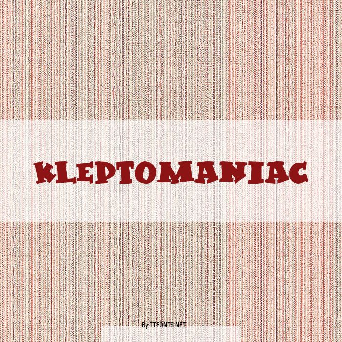 Kleptomaniac example