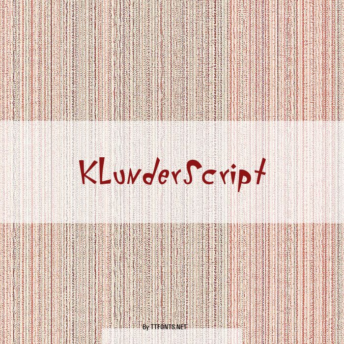 KlunderScript example