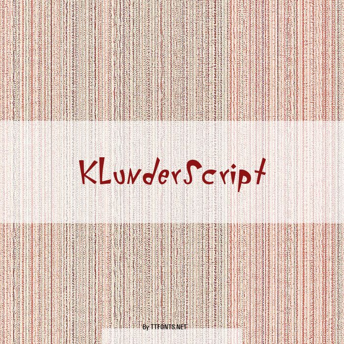 KlunderScript example