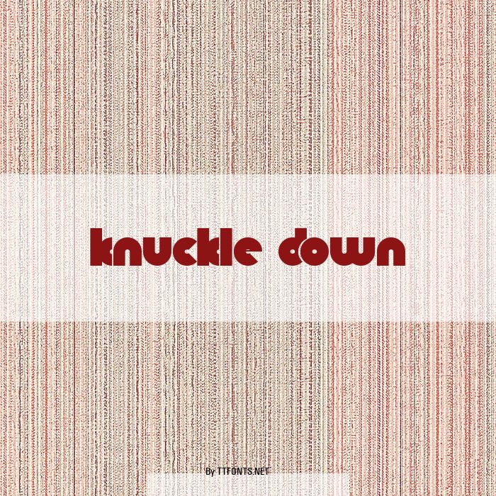 Knuckle Down example