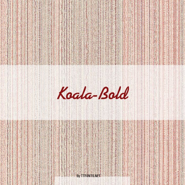 Koala-Bold example