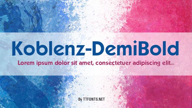 Koblenz-DemiBold example