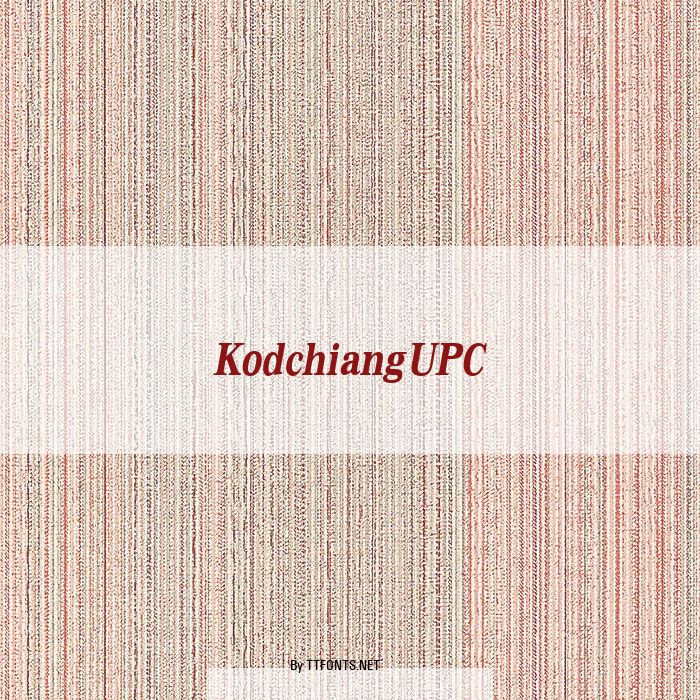 KodchiangUPC example