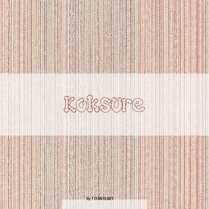Koksure example