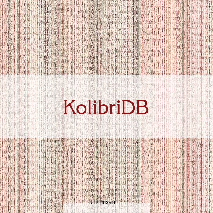 KolibriDB example