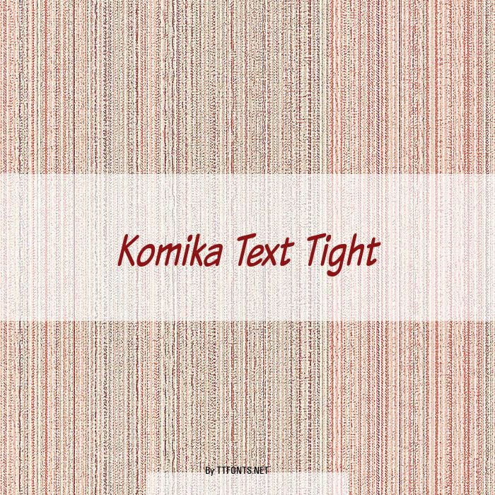 Komika Text Tight example