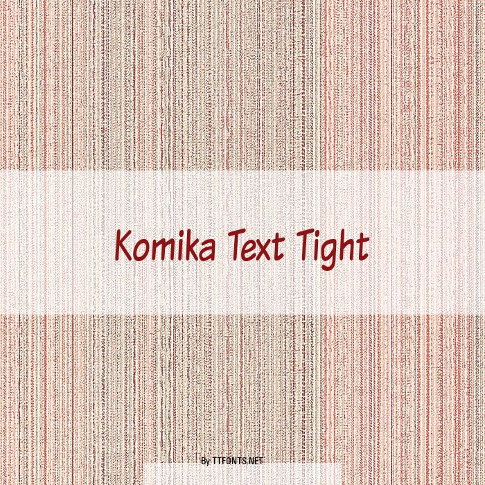 Komika Text Tight example
