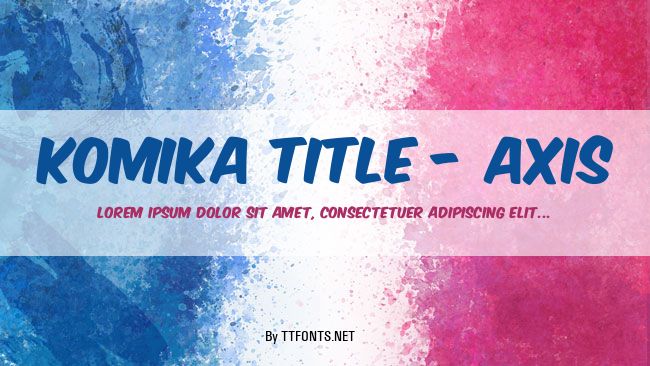 Komika Title - Axis example