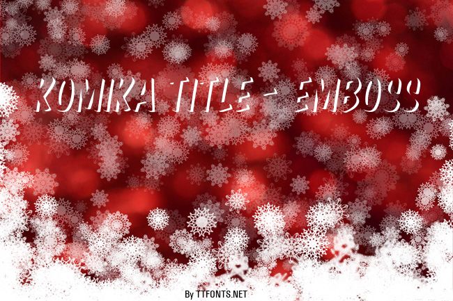 Komika Title - Emboss example