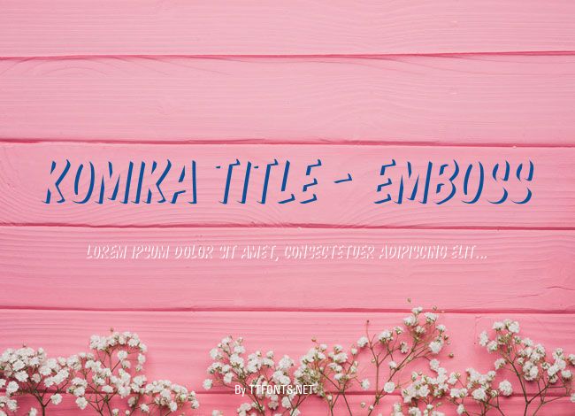 Komika Title - Emboss example
