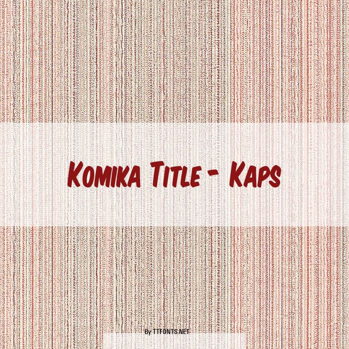 Komika Title - Kaps example