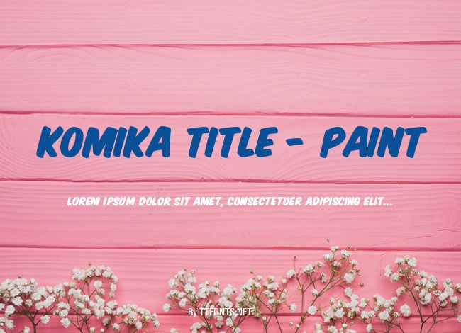 Komika Title - Paint example