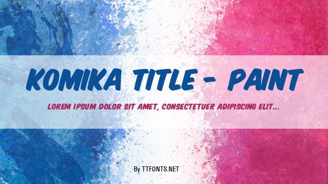Komika Title - Paint example