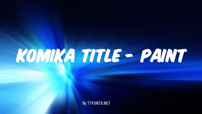 Komika Title - Paint example
