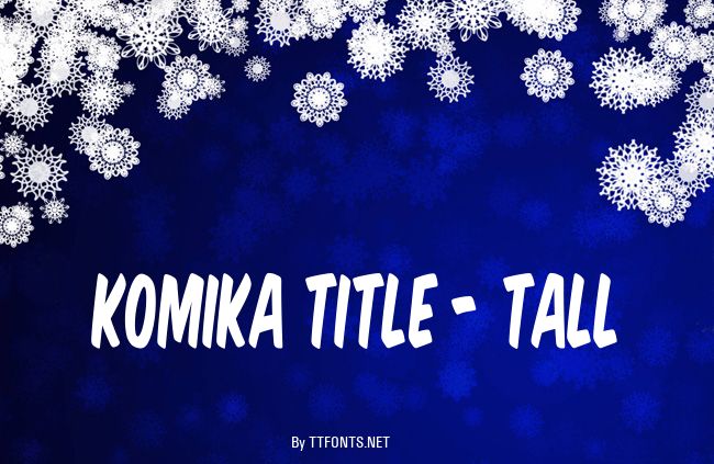 Komika Title - Tall example