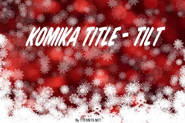 Komika Title - Tilt example